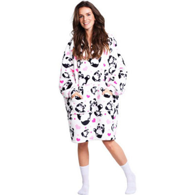 Noxxiez Sherpa Fleece Cuddle Oversized HoodiePanda from B&Q