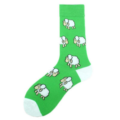 Noxxiez Soxxiez Unisex Adult SocksGreen Sheep from B&Q