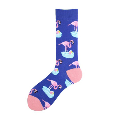 B&Q -  Soxxiez Unisex Adult SocksBlue Flamingo