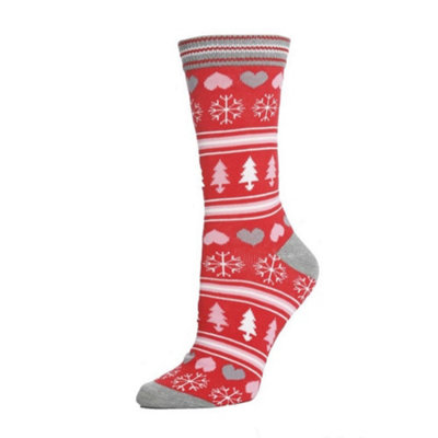 B&Q -  Soxxiez Christmas Unisex Adult SocksRed Xmas