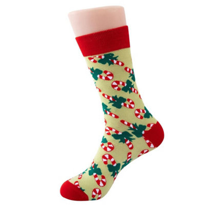 B&Q -  Soxxiez Christmas Unisex Adult SocksCandy Cane