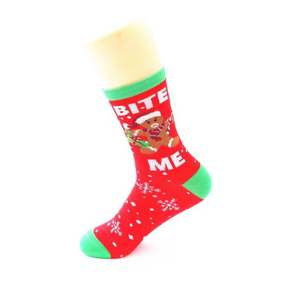 B&Q -  Soxxiez Xmas Unisex Adult SocksRed Gingerbread Man