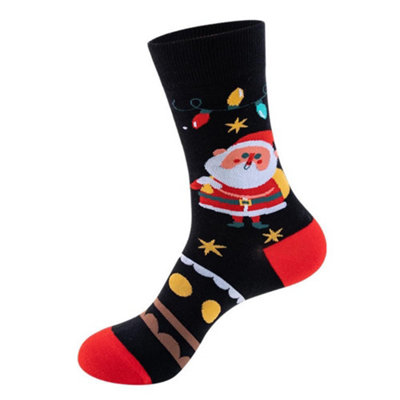Noxxiez Soxxiez Christmas Unisex Adult SocksSanta Black from B&Q