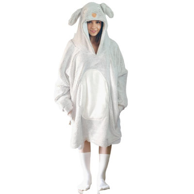 Noxxiez Sherpa Fleece Cuddle Oversized HoodieBunny from B&Q