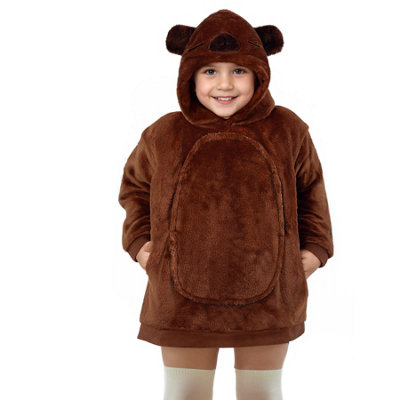 Noxxiez Kids Sherpa Fleece Cuddle Oversized Hoodie Capybara from B&Q