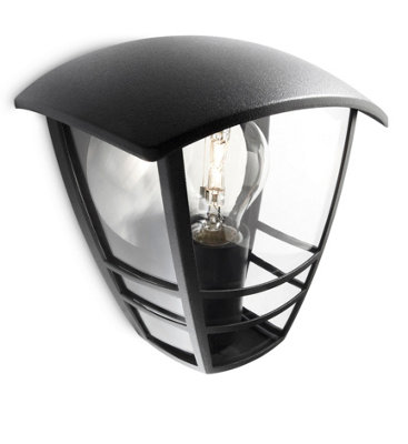Philips Creek Wall Lantern Black 1X60W 230V Wall from B&Q