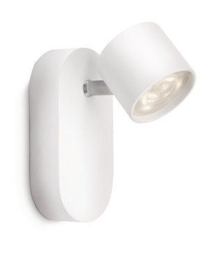 B&Q -  Led Star Single Spot Wall Light White