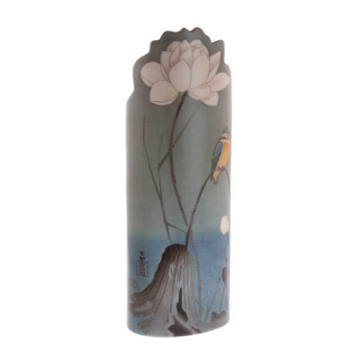 John Beswick Koson Kingfisher With Lotus Flower Vase from B&Q