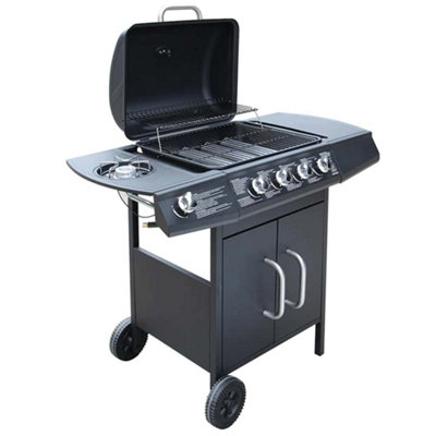 B&Q -  Gas Barbecue Grill 4+1 Cooking Zone Black