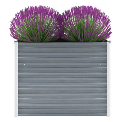 B&Q -  Garden Raised Bed Galvanised Steel 100X40X77 Cm Grey