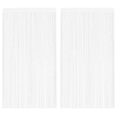 Walplus String Curtains 2 Pcs 140X250 Cm White from B&Q