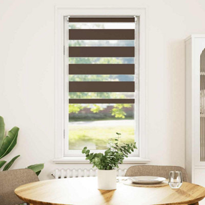 Walplus Coffee Zebra Blind 60 X 120 CmLight Filtering Roller Blind With Hardware from B&Q