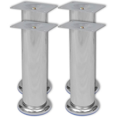 Walplus 4 Round Sofa Legs Chrome 180 mm from B&Q