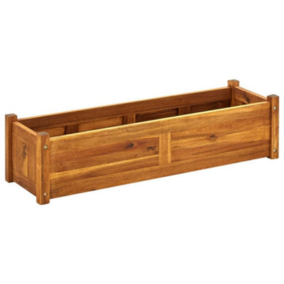 Vidaxl Garden Raised Bed Acacia Wood 100X30X25 Cm from B&Q