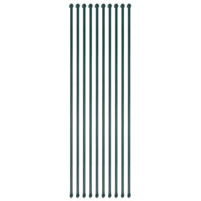 Vidaxl Garden Posts 10 Pcs 1.5 M Metal Green from B&Q