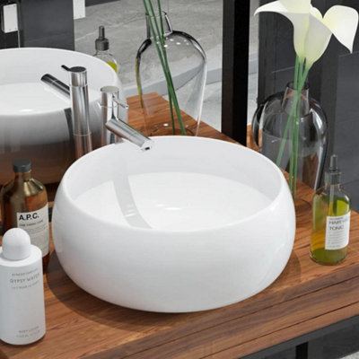 B&Q -  Basin Round Ceramic White 40X15 Cm