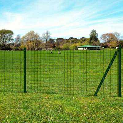 Vidaxl Euro Fence Steel 25X1 M Green