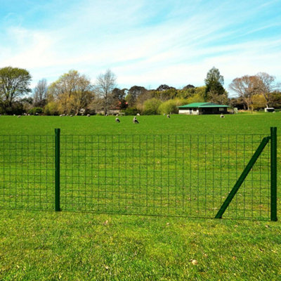 Vidaxl Green Euro Fence Steel 25X1.2 M