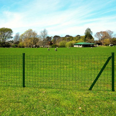 Vidaxl Euro Fence Steel 25X1.5 M Green from B&Q