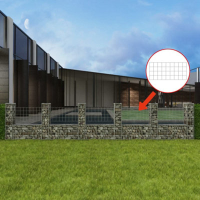 B&Q -  Gabion Basket U-Shape Galvanised Steel 570X20X100 Cm