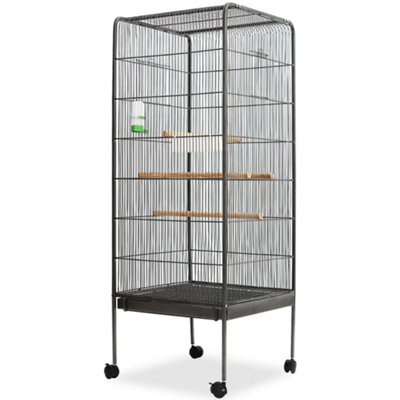 B&Q -  Bird Cage Black 54X54X146 Cm Steel