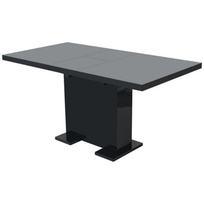B&Q -  Extendable Dining Table High Gloss Black