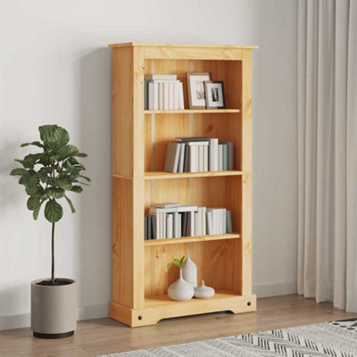 Vidaxl 4-Tier Bookcase Mexican Pine Corona Range 80X29X150 Cm Bookcases from B&Q