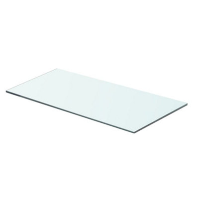 B&Q -  Shelf Panel Glass Clear 60X25 Cm