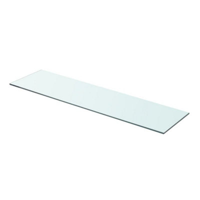 Vidaxl Shelf Panel Glass Clear 80X20 Cm from B&Q
