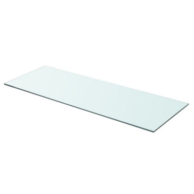 B&Q -  Shelf Panel Glass Clear 80X30 Cm