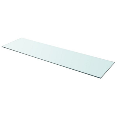 B&Q -  Shelf Panel Glass Clear 110X30 Cm