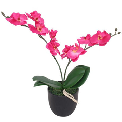 Vidaxl Artificial Orchid Plant With Pot 30 Cm Red
