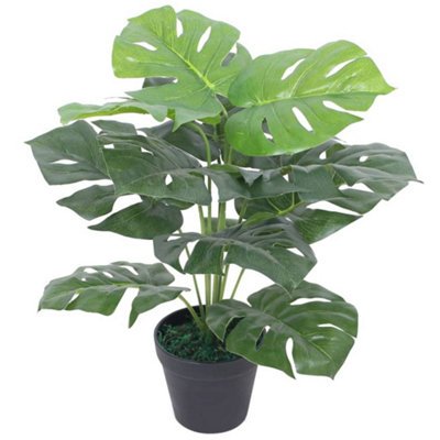 Vidaxl Artificial Monstera Plant With Pot 45Cm Green Lifelike Realistic Fake - Image 3