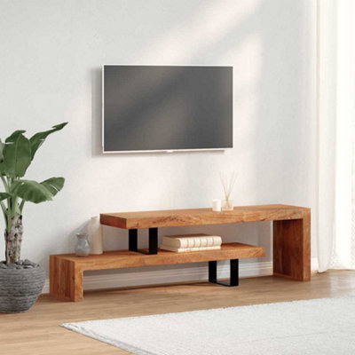 B&Q -  Tv Stand Solid Acacia Wood