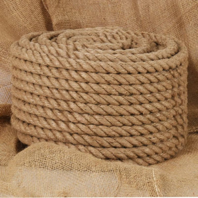 Vidaxl Rope 100% Jute 20 mm 50 M Ropes from B&Q