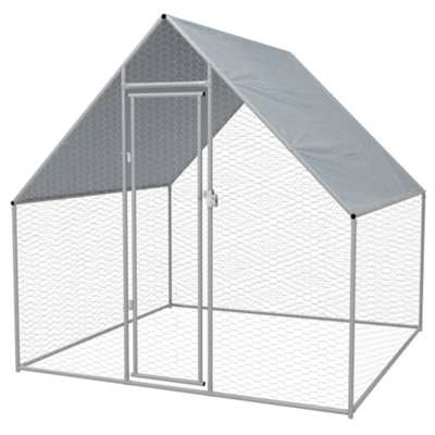 Vidaxl Outdoor Chicken Cage 2X2X1.92 M Galvanised Steel