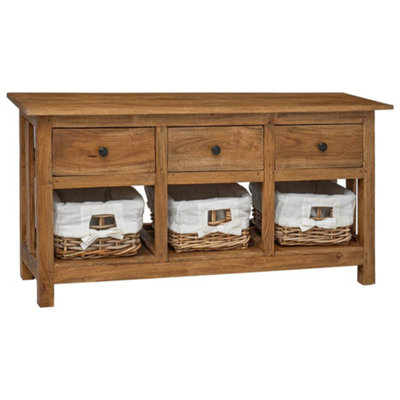 B&Q -  Sideboard Solid Mahogany Wood 100X30X50 Cm