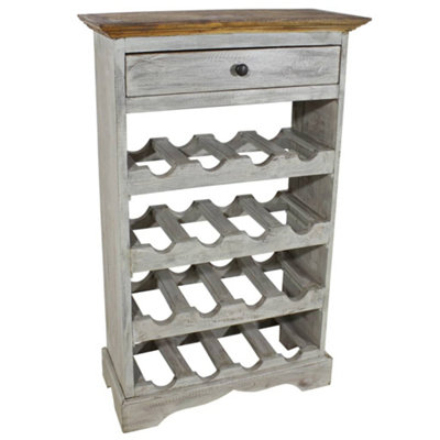 Vidaxl Wine Rack Solid Mahogany Wood 55X23X85 Cm Wine Racks from B&Q