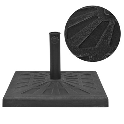 B&Q -  Parasol Base Resin Square Black 19 Kg