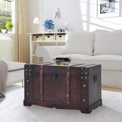 B&Q -  Vintage Treasure Chest Wood 66X38X40 Cm