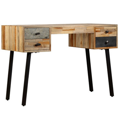 B&Q -  Writing Desk Solid Reclaimed Teak 110X50X76 Cm Writing Desks