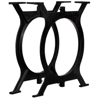 B&Q -  Dining Table Legs 2 Pcs O-Frame Cast Iron Dining Table Legs