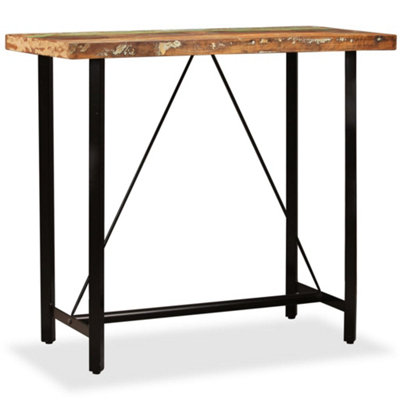 Vidaxl Bar Table Solid Reclaimed Wood 120X60X107 Cm from B&Q