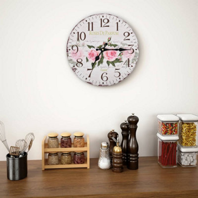 Vidaxl Vintage Wall Clock Flower 30 Cm from B&Q
