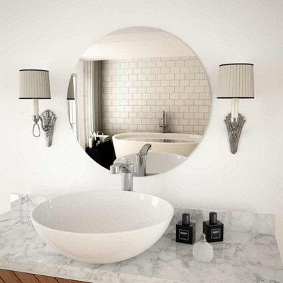 B&Q -  Wall Mirror 60 Cm Round Glass