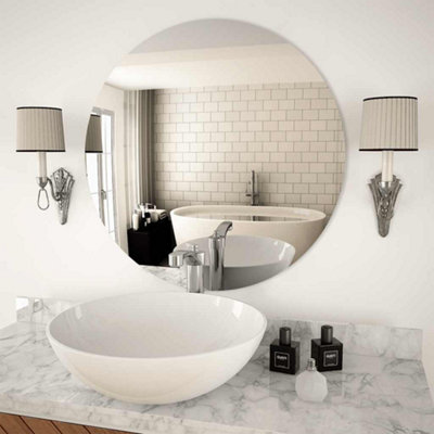 B&Q -  Wall Mirror 70 Cm Round Glass