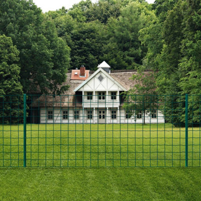 Vidaxl Euro Fence Steel 20X1.5 M Green from B&Q