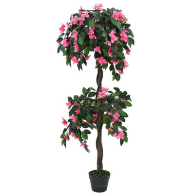 Vidaxl Artificial Rhododendron Plant With Pot 155 Cm Green And Pink from B&Q