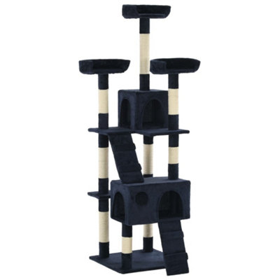 vidaXL Cat Tree Sisal Scratching Posts 170cm Blue - Image 4