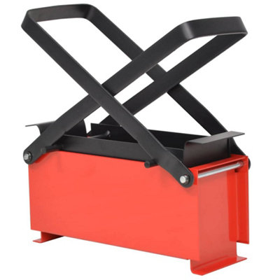 B&Q -  Paper Log Briquette Maker Steel 34X14X14 Cm Black And Red Paper Log Briquette Makers